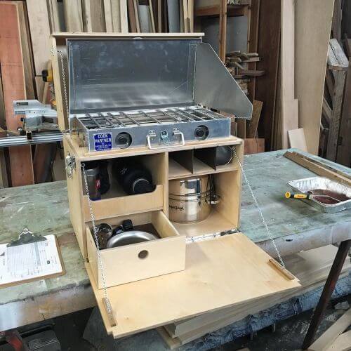 กล่องไม้,กล่องไม้สน,DIY,แคมป์,ตั้งแคมป์,เครื่องครัว,กล่องเก็บของ,ไม้สน